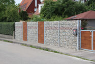 Steinzaun Sichtschutz Mauer Steinfüllung Steinzaun