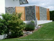 Steinzaun Garten Sichtschutz Windschutz Terrasse Garten